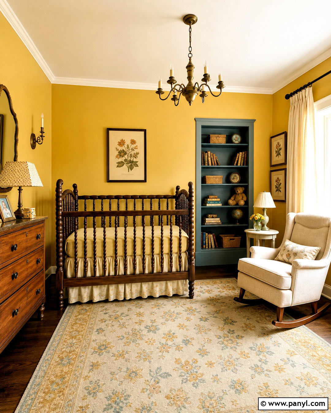 Vintage Yellow Nursery - 20 yellow nursery ideas
