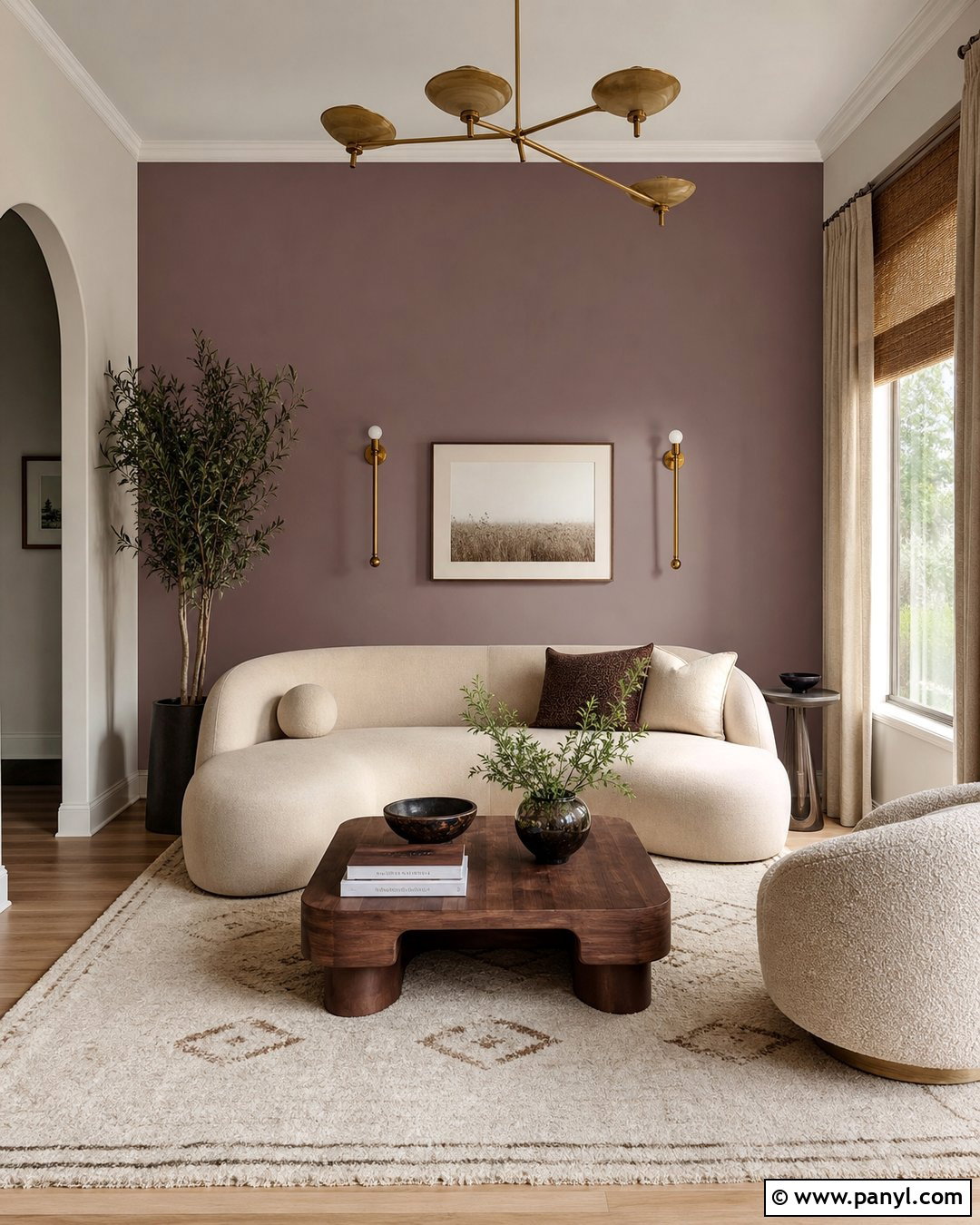 Violet And Beige Walls - 30 violet wall ideas