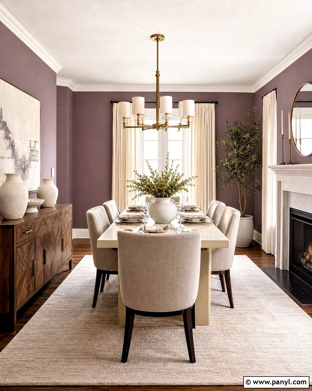 Violet And Cream Dining Room - 20 violet room ideas