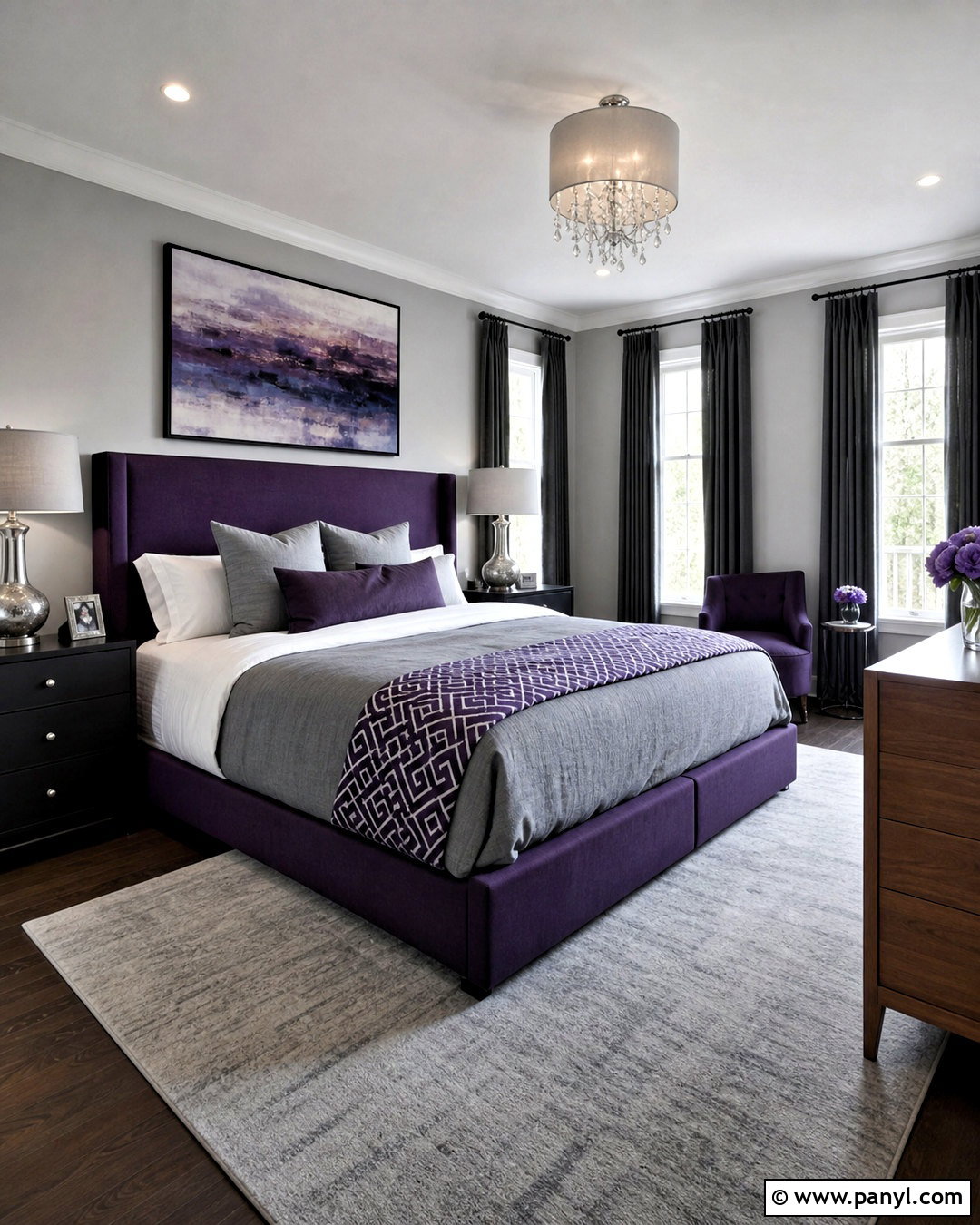 Violet And Gray Bedroom - 20 violet room ideas bedrooms