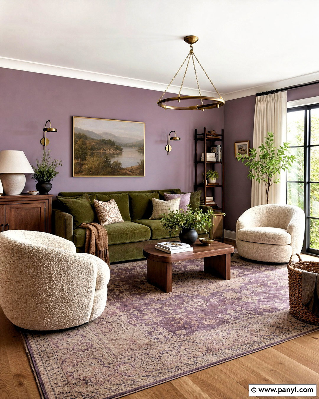 Violet And Green Living Room - 20 violet living room ideas