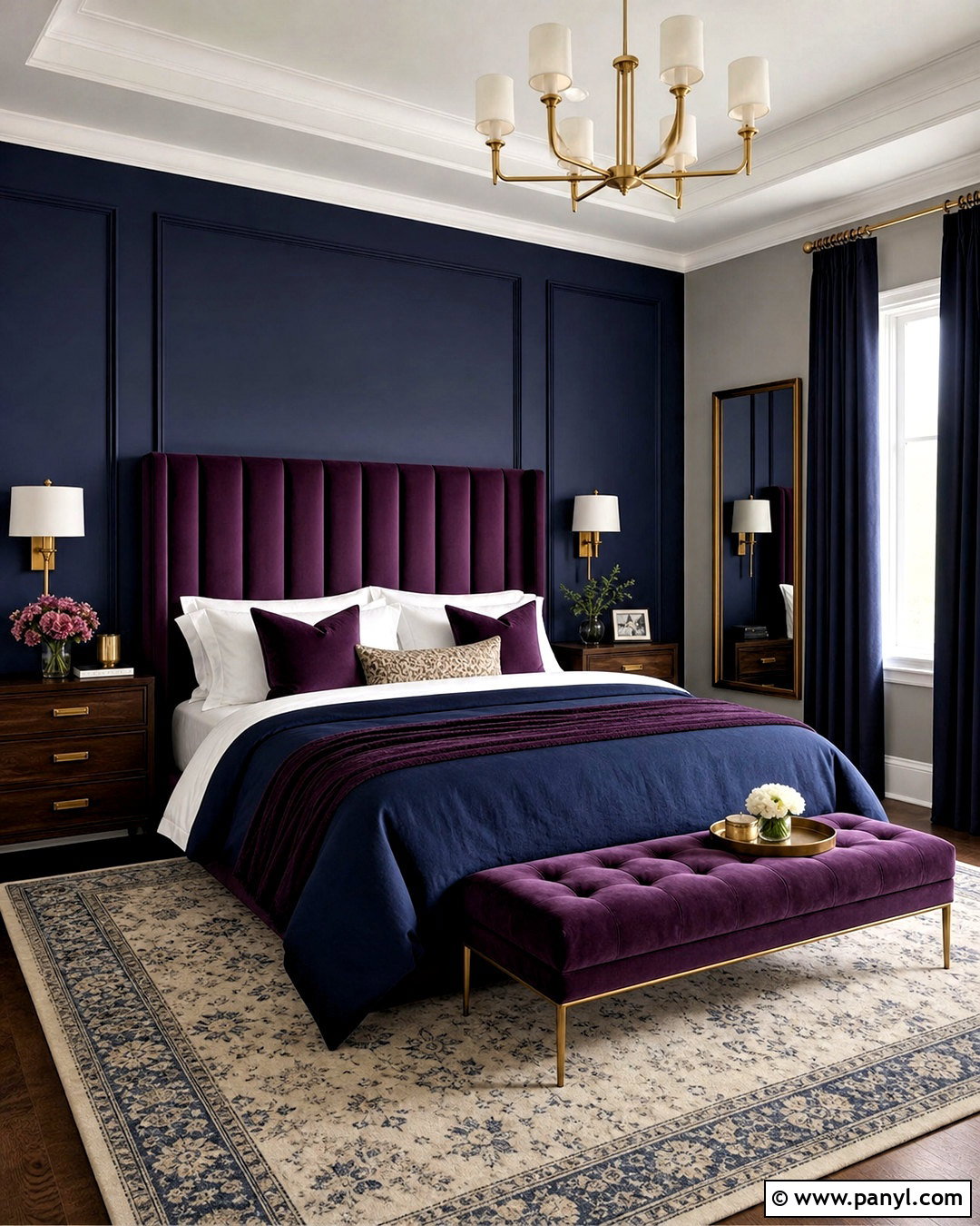 Violet And Navy Bedroom - 20 violet room ideas bedrooms