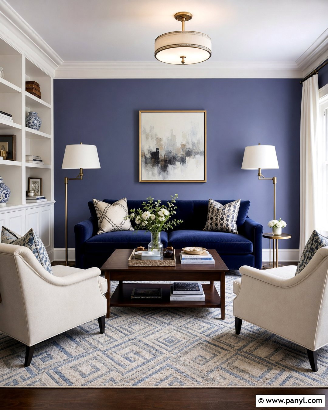 Violet And Navy Blue Walls - 30 violet wall ideas