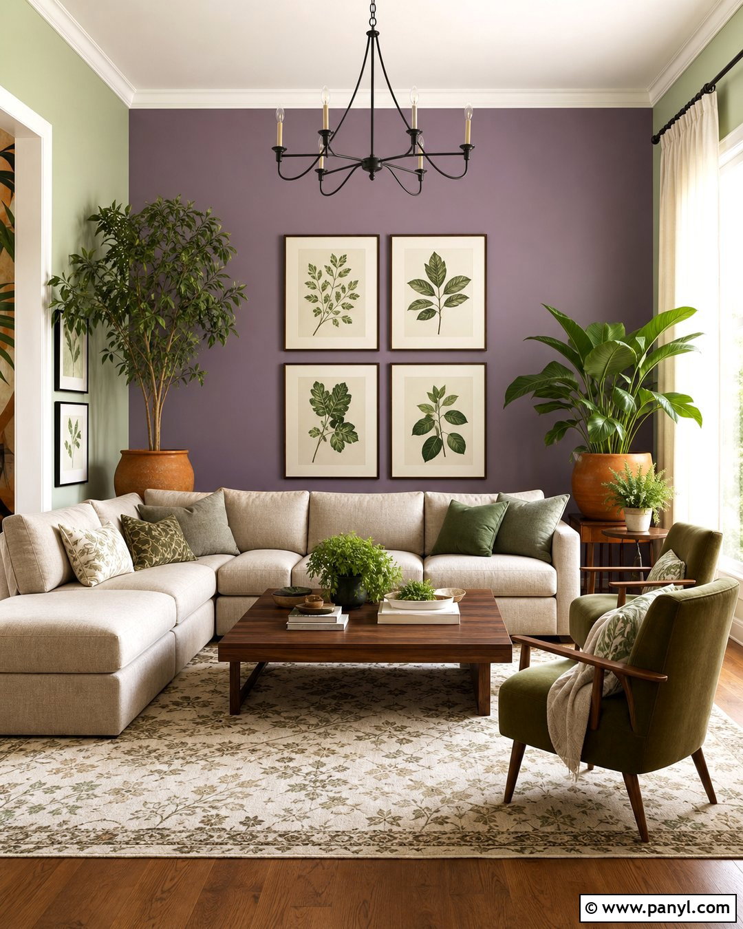 Violet And Sage Green Walls - 30 violet wall ideas