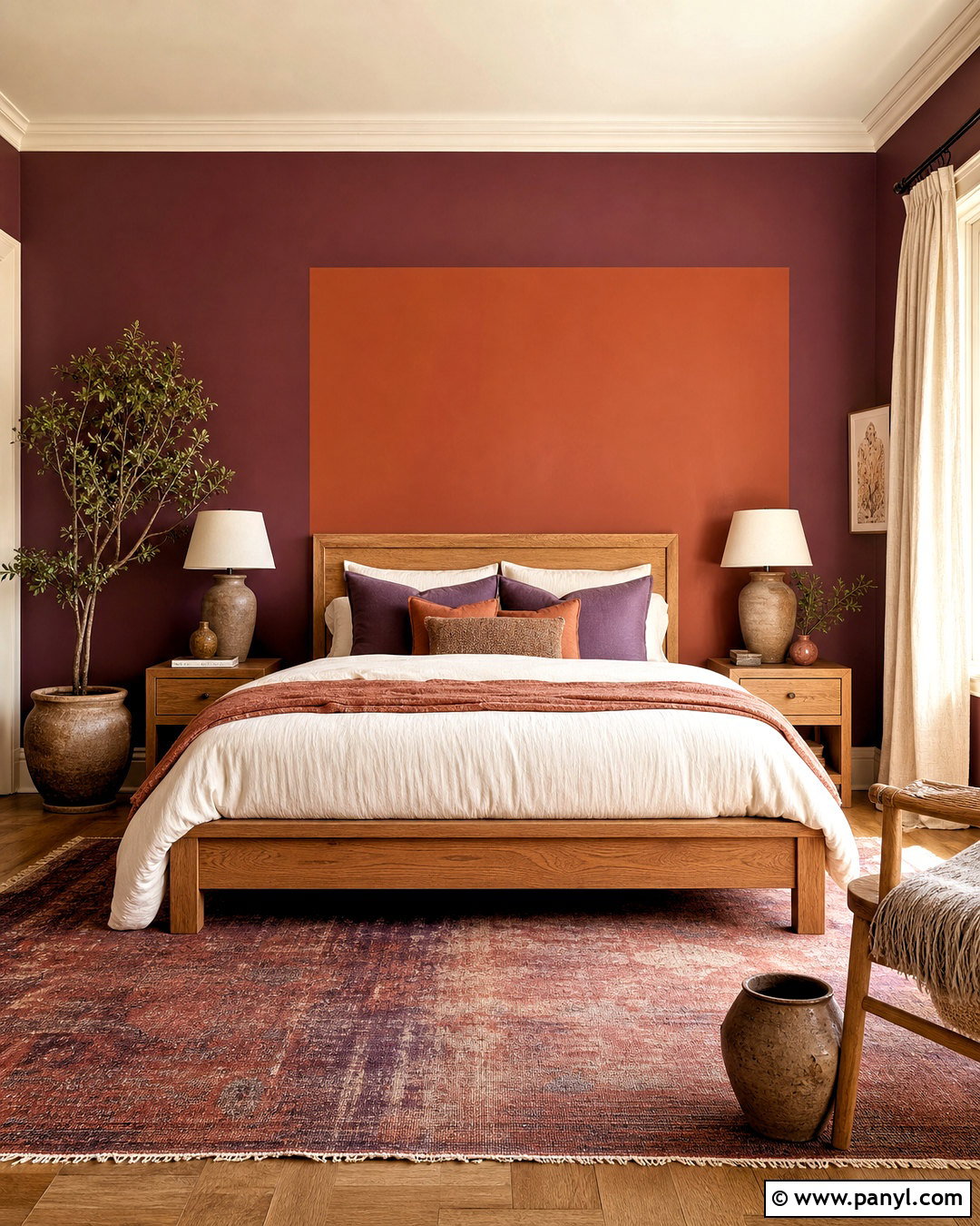 Violet And Terracotta Bedroom - 20 purple wall painting ideas bedroom ideas