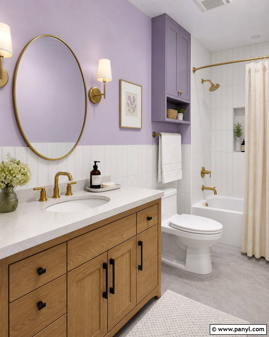 Violet Bathroom Walls - 30 violet wall ideas
