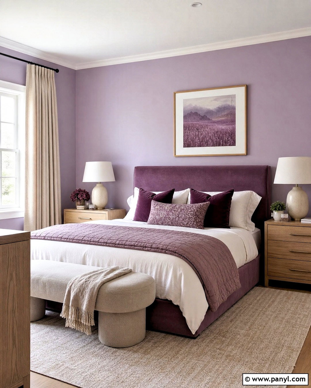 Violet Bedroom With Layered Lavender - 20 violet interior ideas
