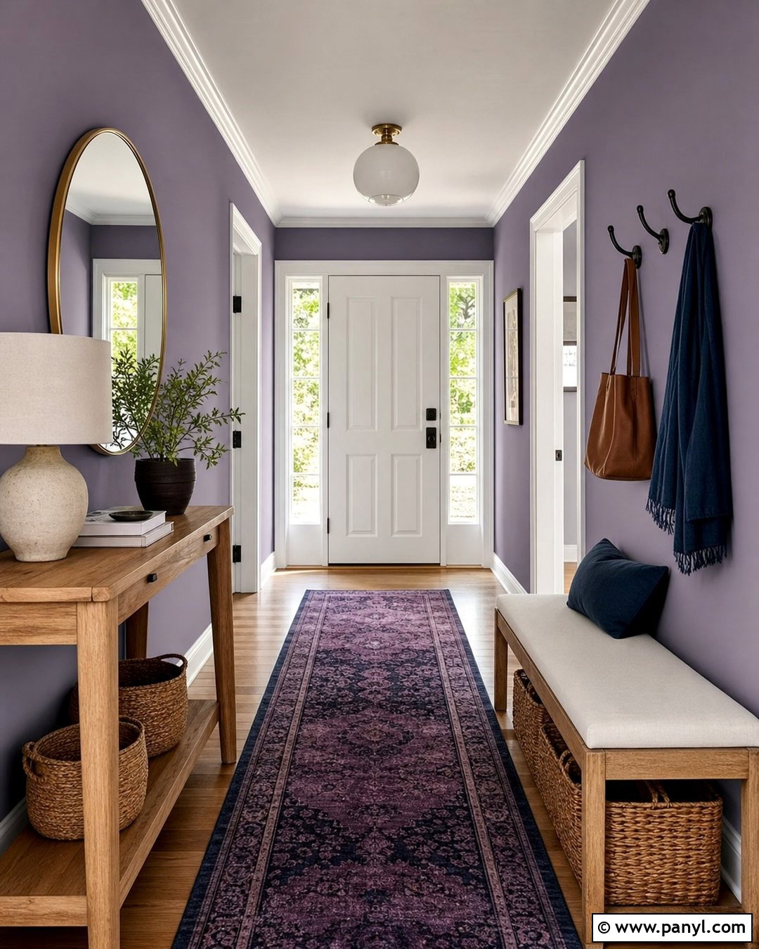 Violet Entryway Walls - 30 violet wall ideas