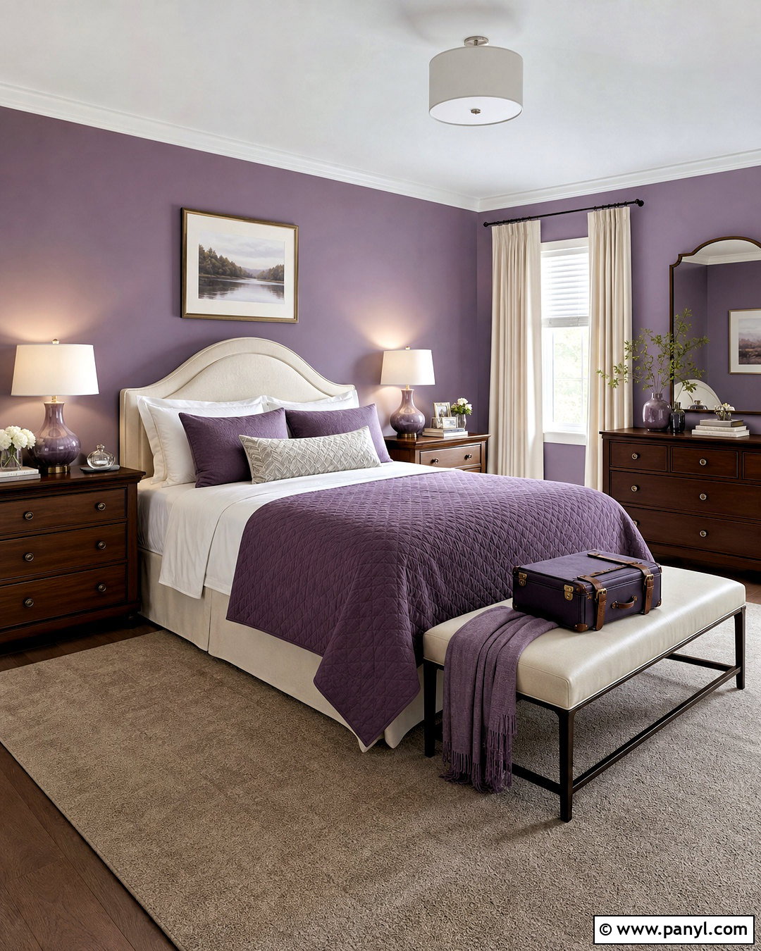 Violet Guest Bedroom - 20 violet room ideas