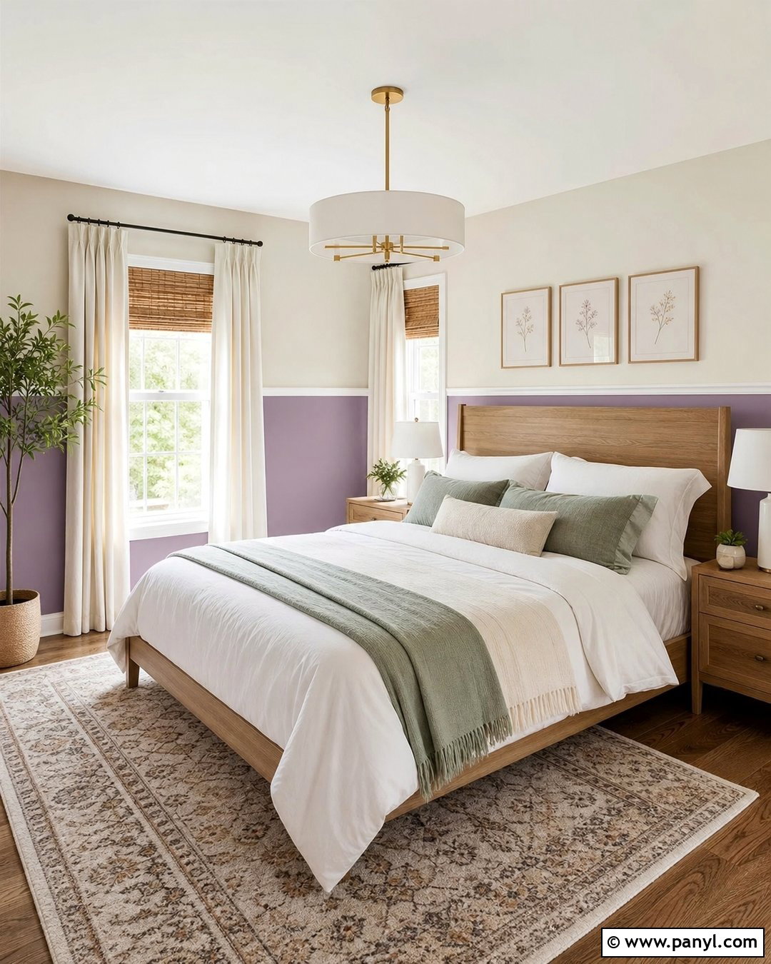 Violet Half Wall - 30 violet wall ideas