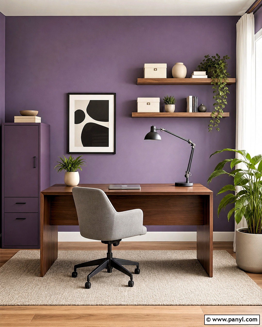 Violet Home Office - 20 violet room ideas