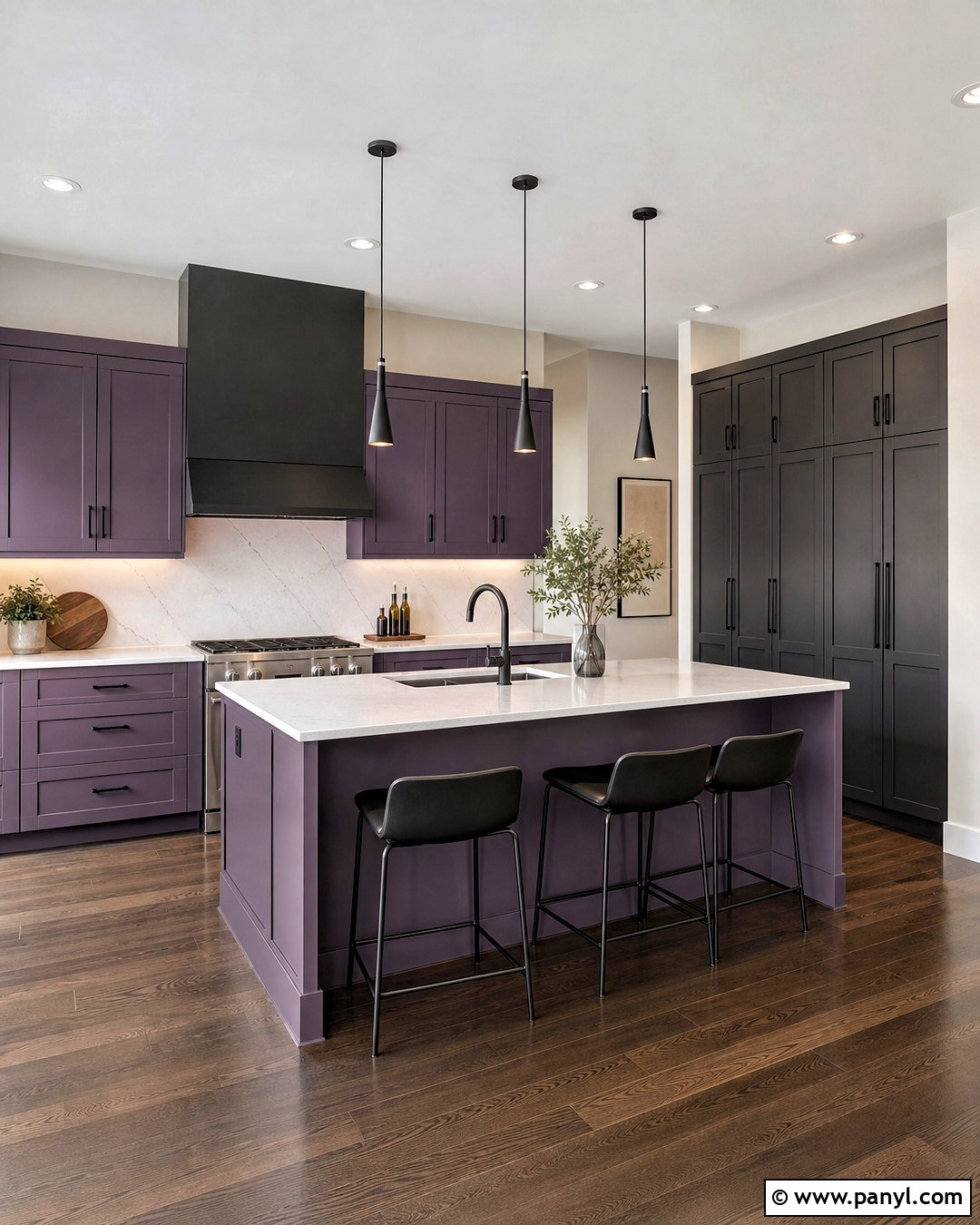 Violet Kitchen With Charcoal Gray - 20 violet kitchen ideas