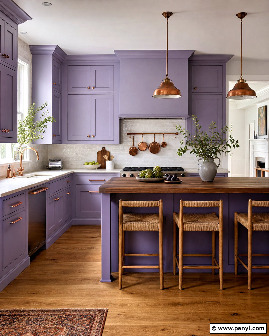 Violet Kitchen With Copper Accents - 20 violet kitchen ideas