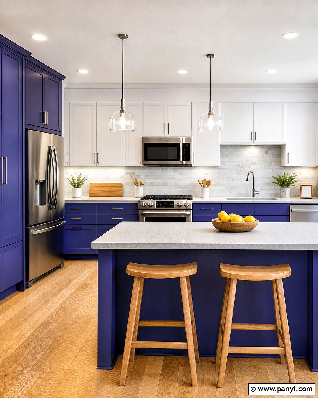 Violet Kitchen With Stainless Steel Appliances - 20 violet kitchen ideas