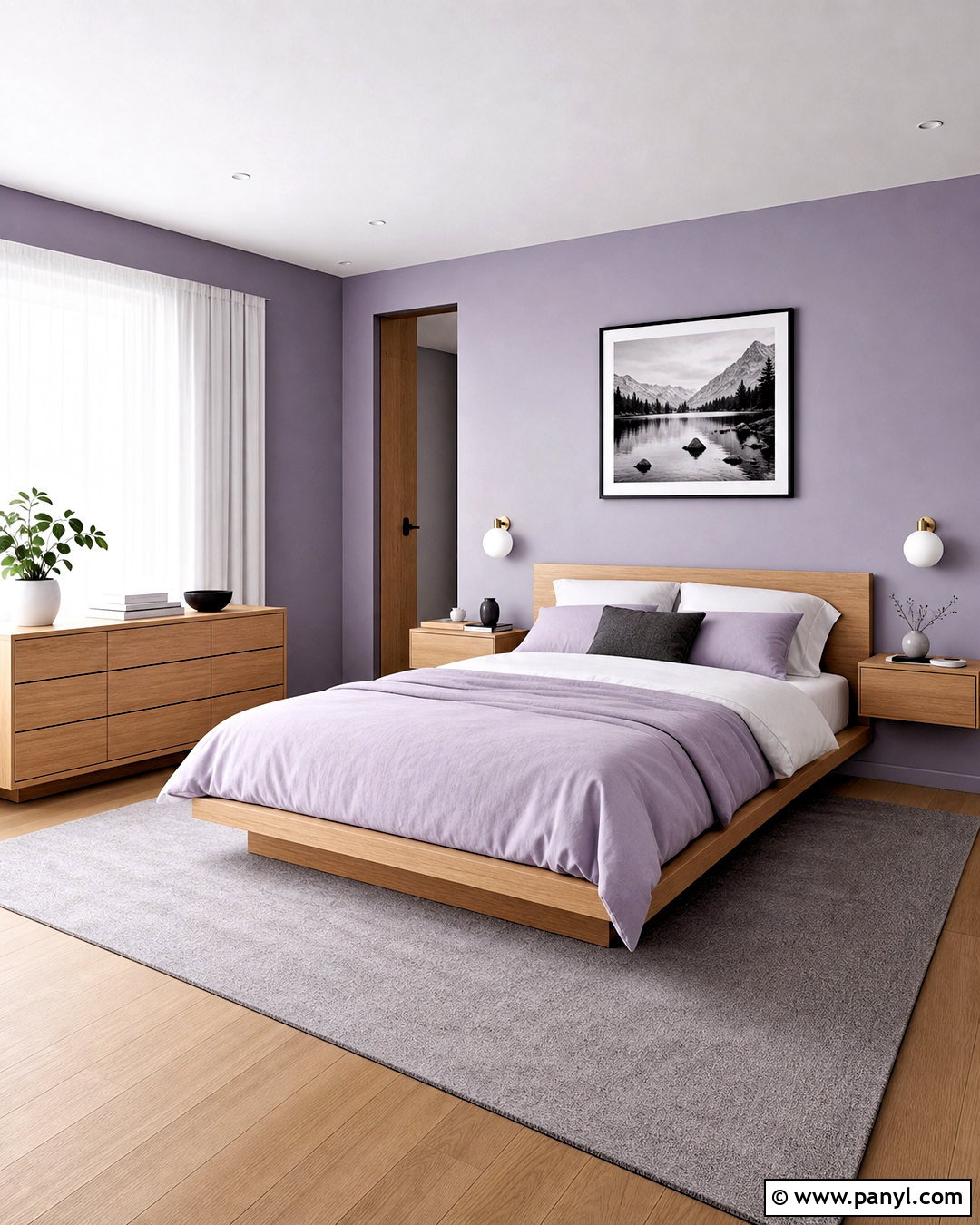 Violet Minimalist Bedroom - 20 violet room ideas bedrooms