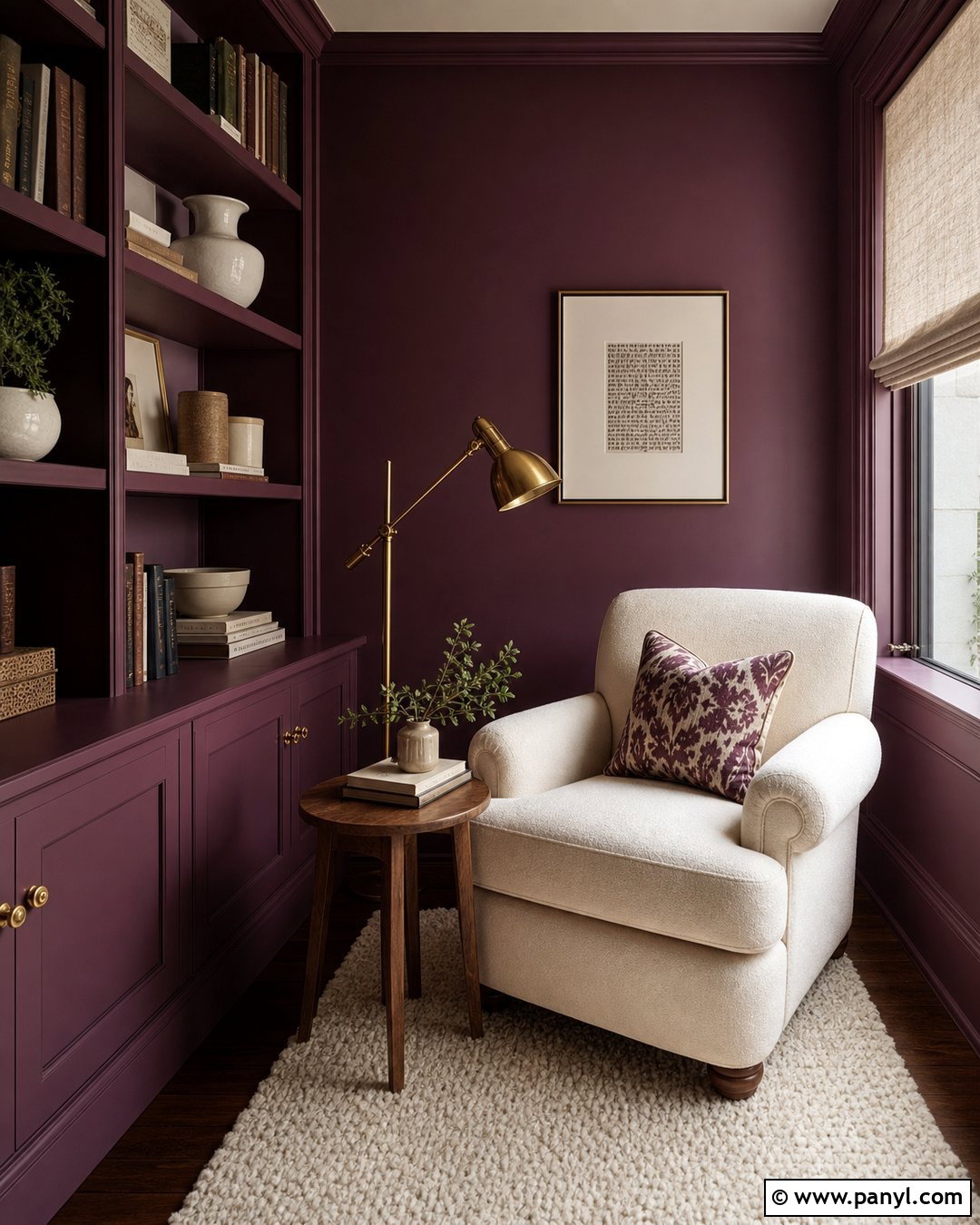 Violet Reading Nook Walls - 30 violet wall ideas