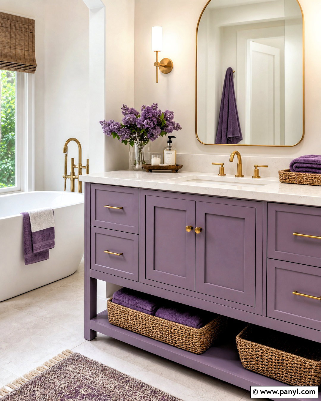 Violet Vanity Bathroom - 20 violet bathroom ideas