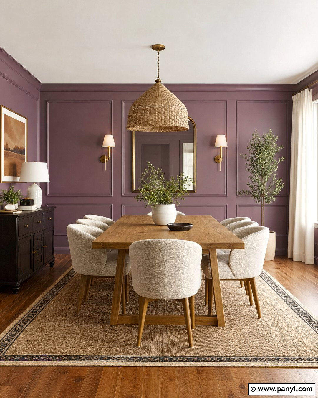 Violet Wall Paneling - 30 violet wall ideas