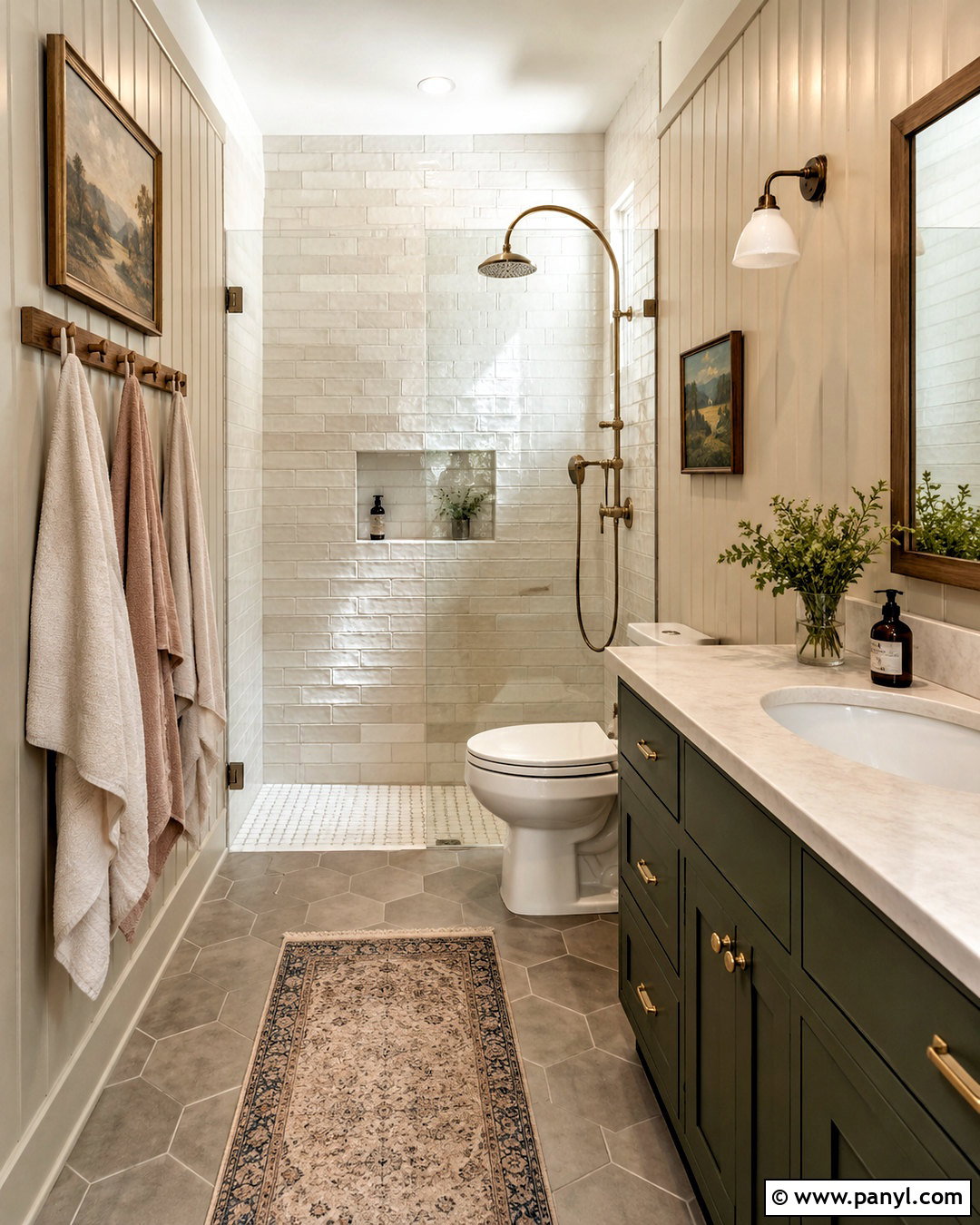 Walk-In Shower Cottage Bathroom - 20 cottage bathroom ideas