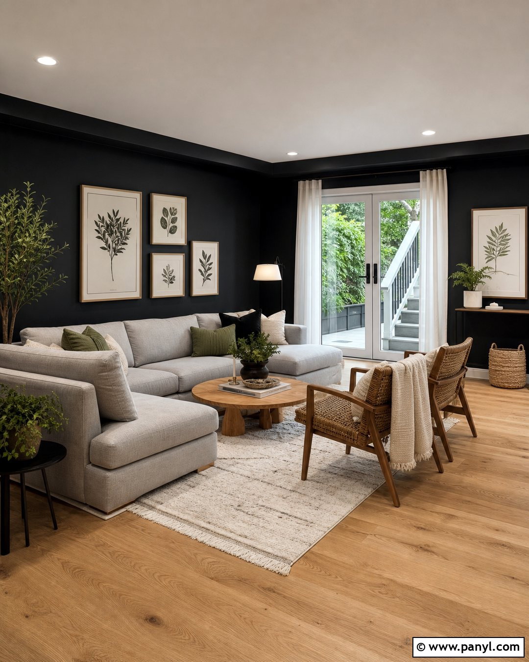 Walkout Basement With Black Walls - 30 Black Basement Walls