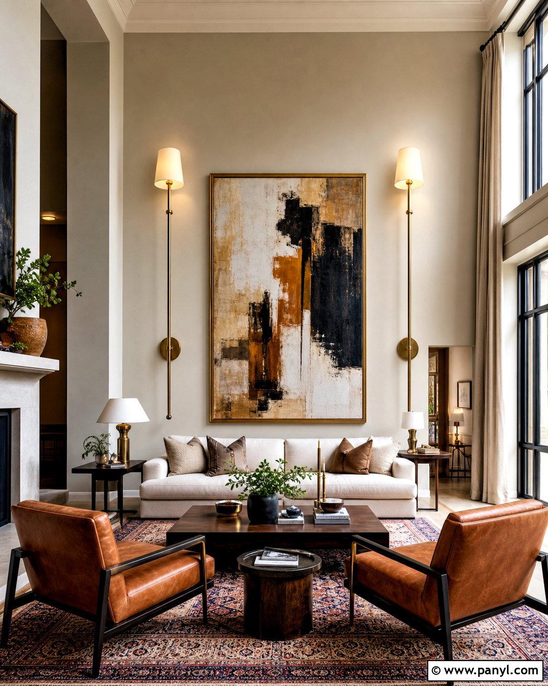 Wall Sconces For High Ceiling Walls - 20 high ceiling wall decor living room ideas