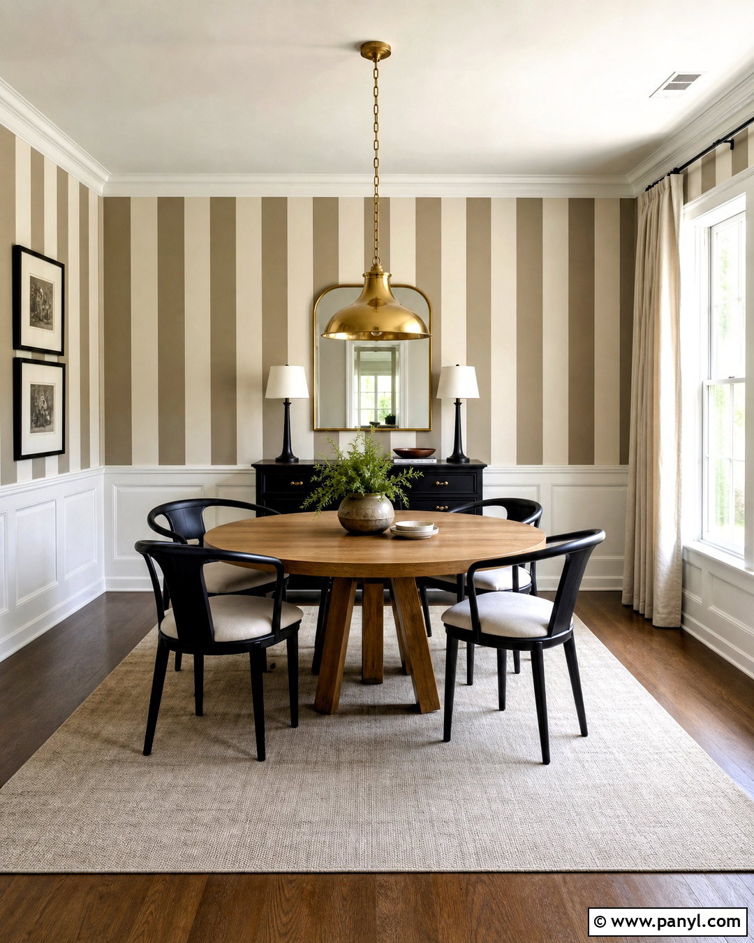 Wall Stripes Above Wainscoting - 20 how to paint stripes on a wall ideas