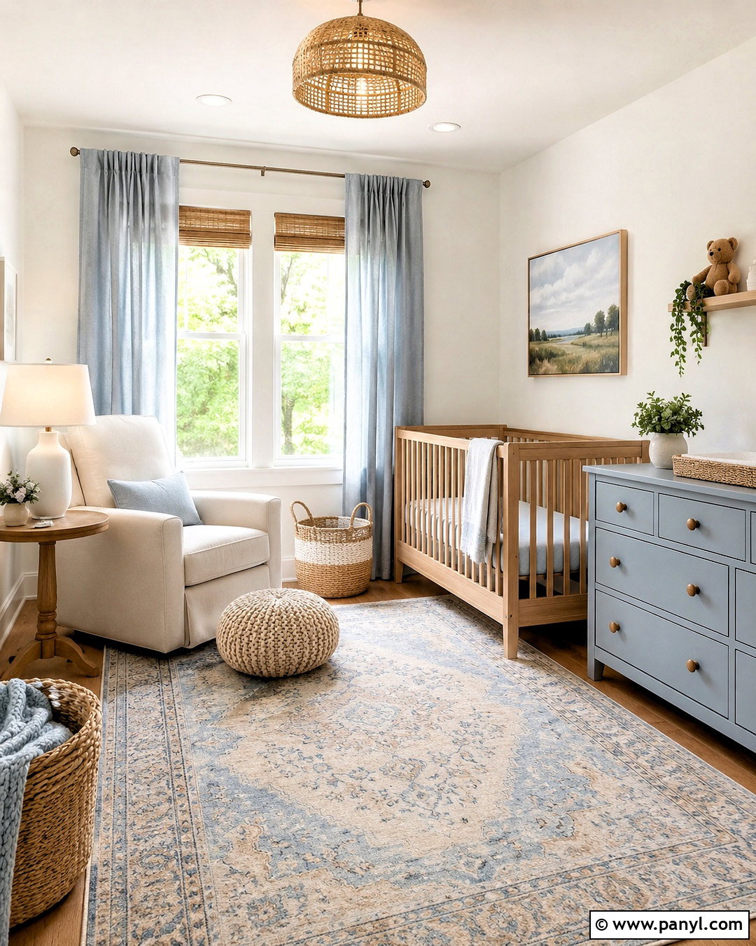 Wall White Nursery With Soft Blue - 20 Wall White Farrow And Ball Ideas