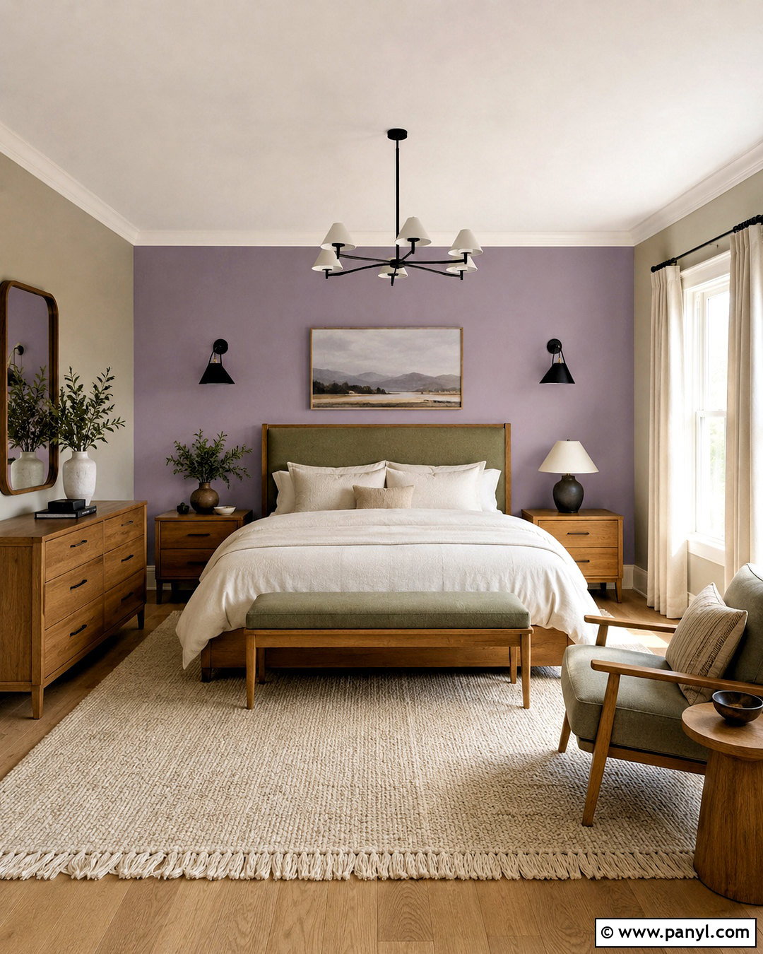 Wallflower Accent Wall With Warm Greige - 20 Wallflower Color Ideas