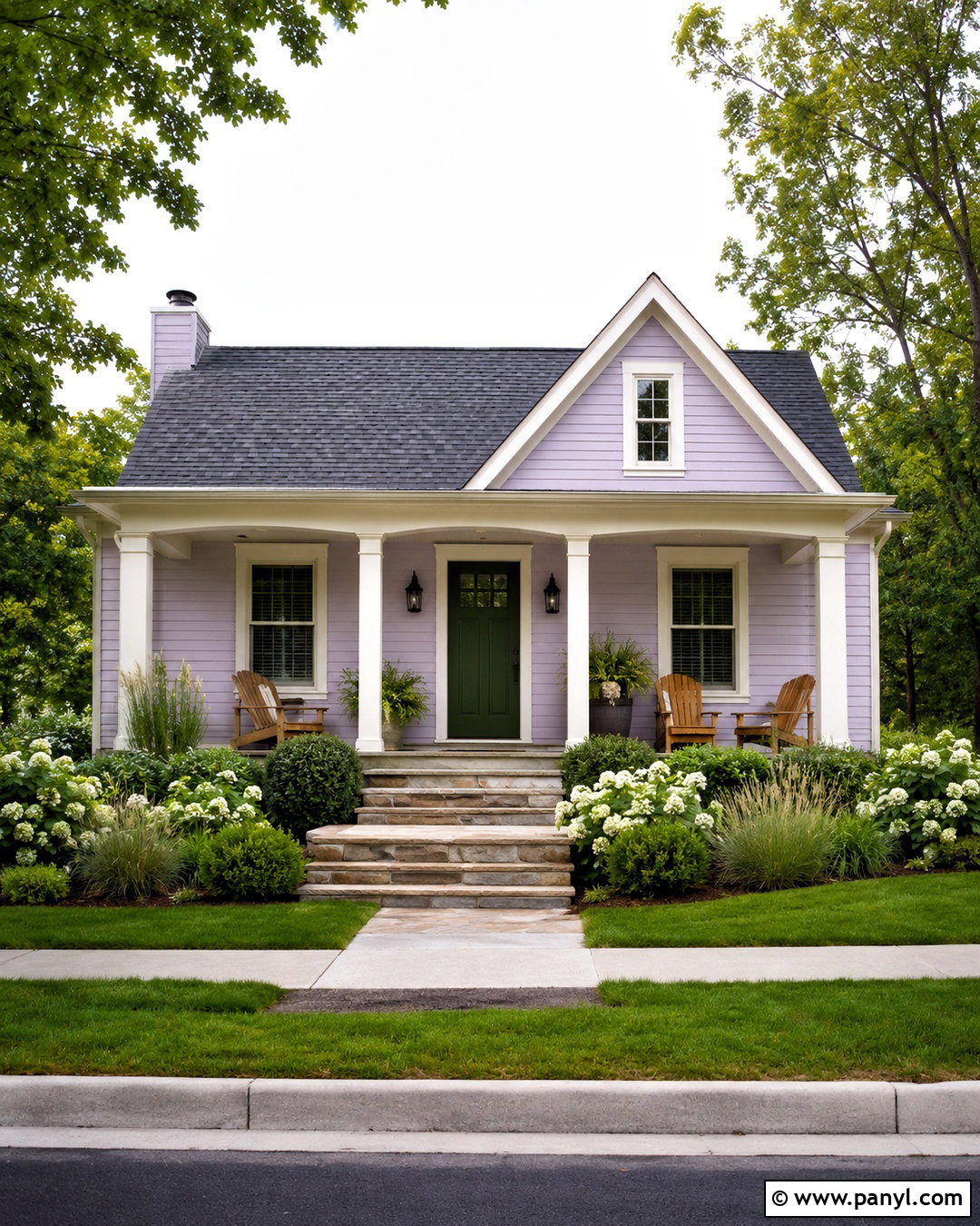 Wallflower Exterior With White Trim - 20 Wallflower Color Ideas