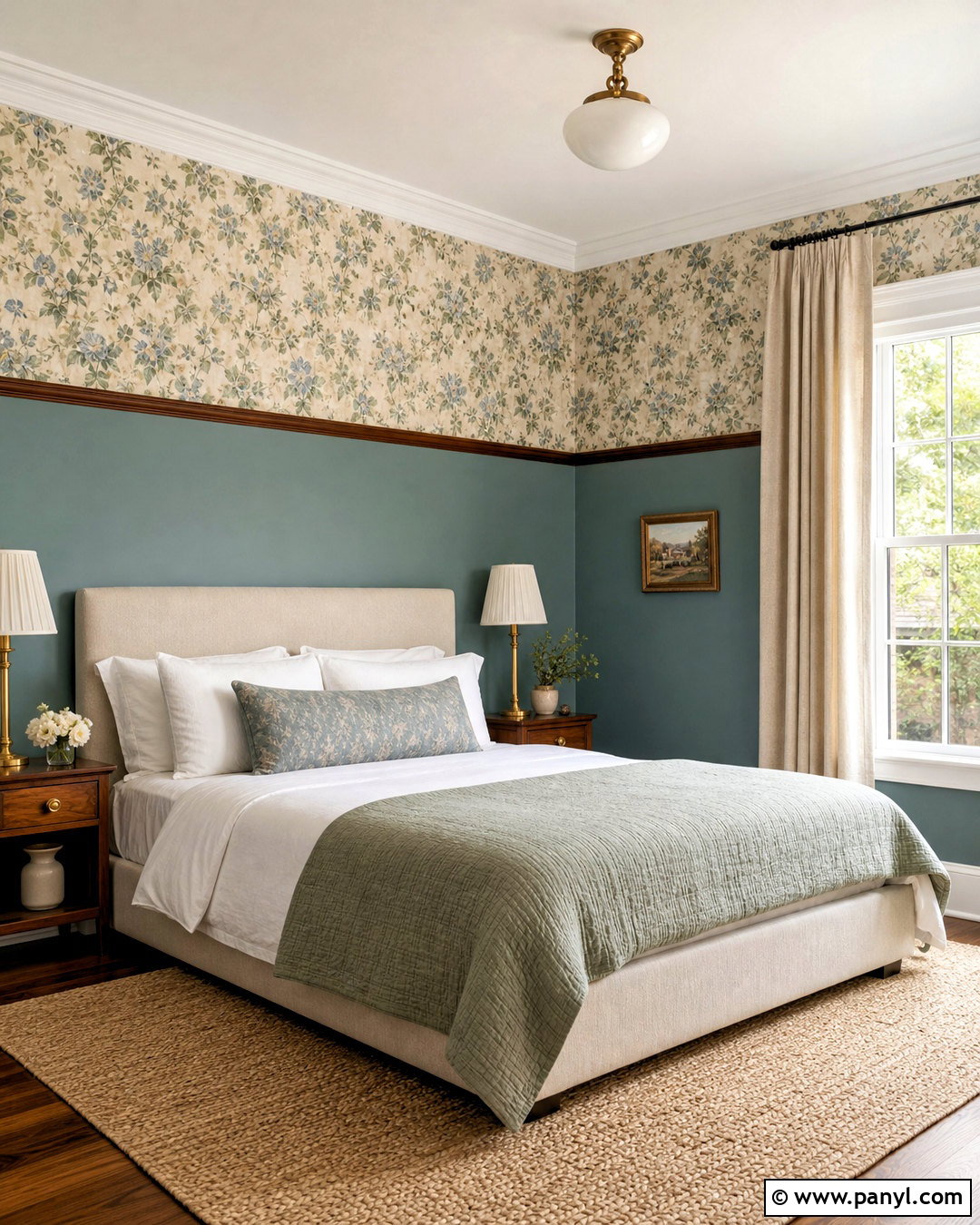 Wallpaper And Half Painted Wall Bedroom - 20 half painted wall bedroom ideas