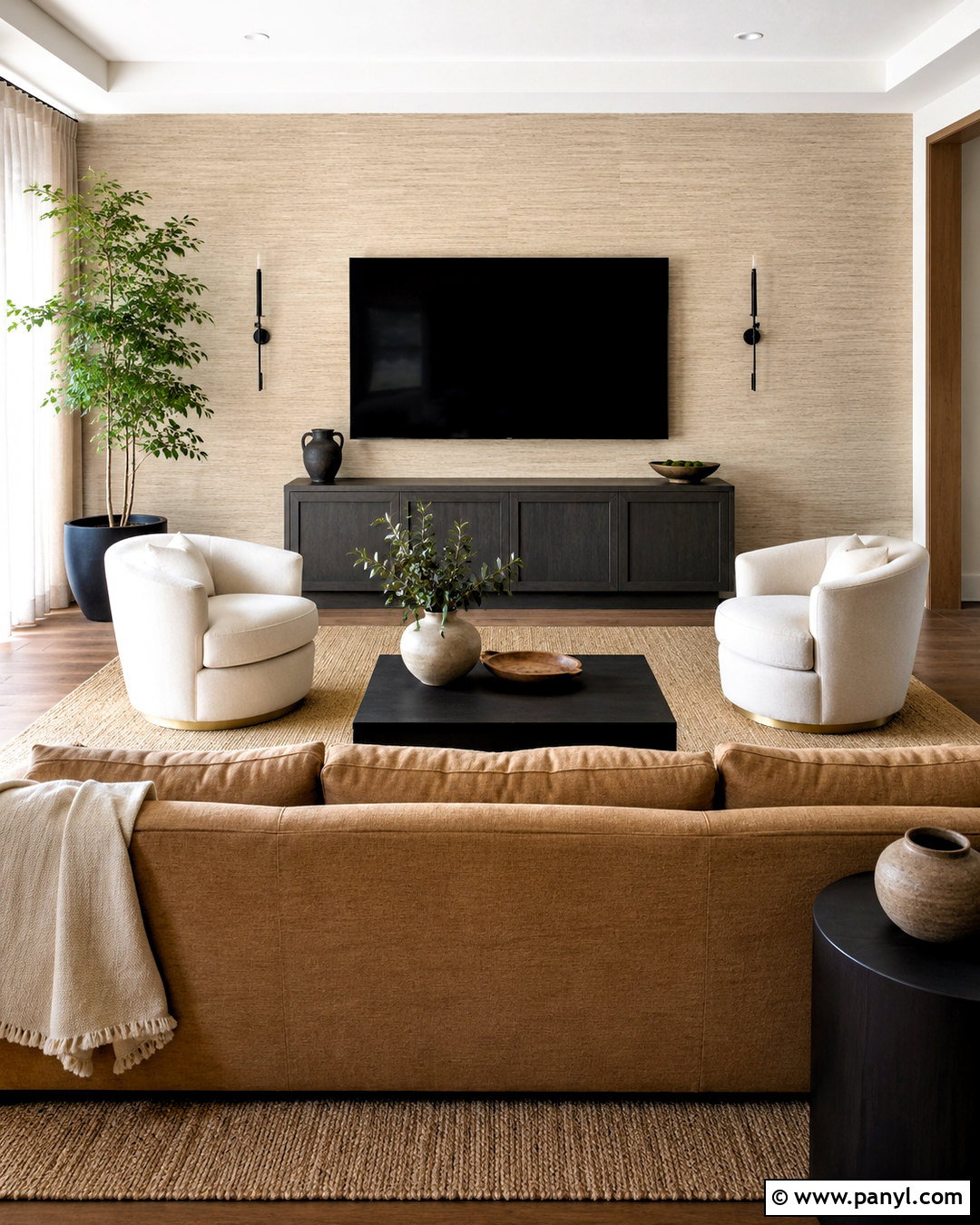 Wallpaper TV Wall - 20 living room inspiration tv wall ideas