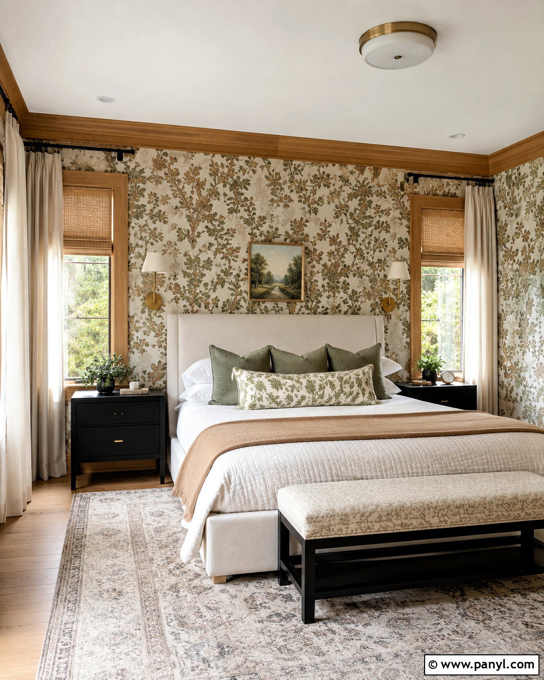 Wallpaper With Oak Trim - 20 oak trim updating ideas