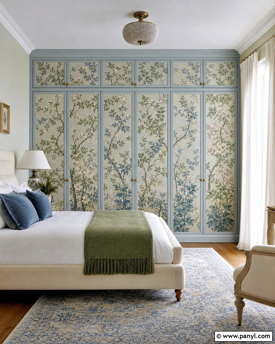 Wallpapered Full Wall Wardrobe - 20 full wall wardrobe ideas