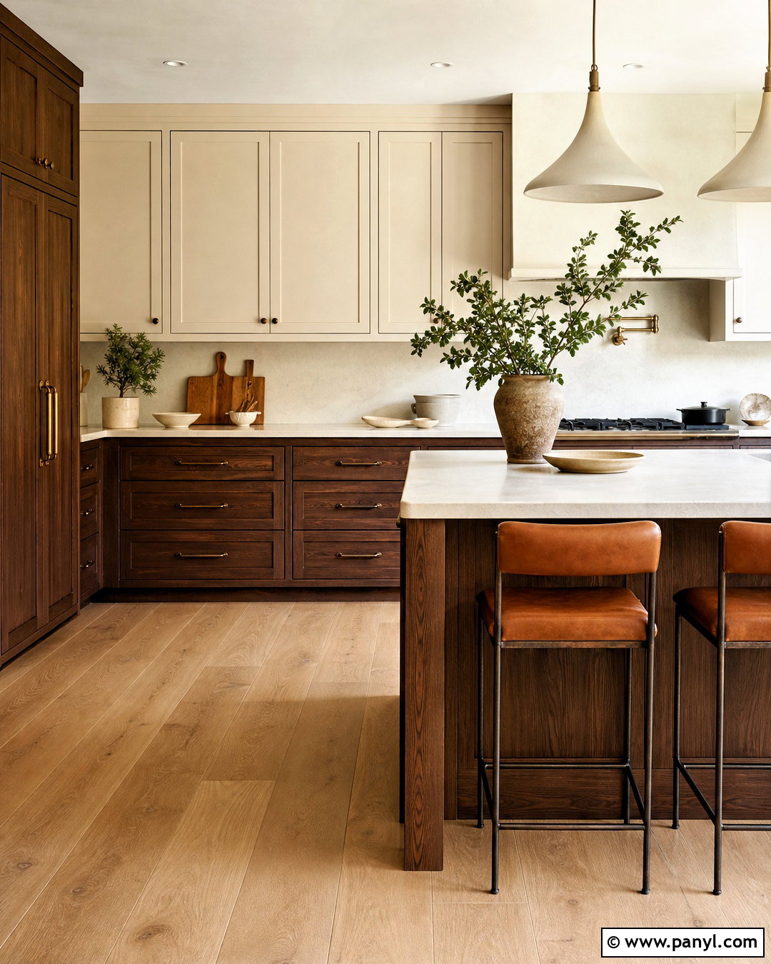 Walnut And Cream Kitchen - 20 earthy kitchen ideas
