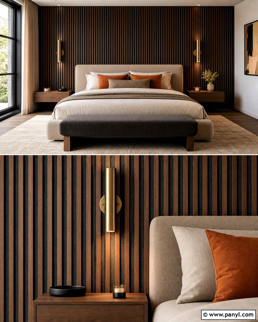 Walnut Bedroom Slat Wall - 20 slat wall ideas