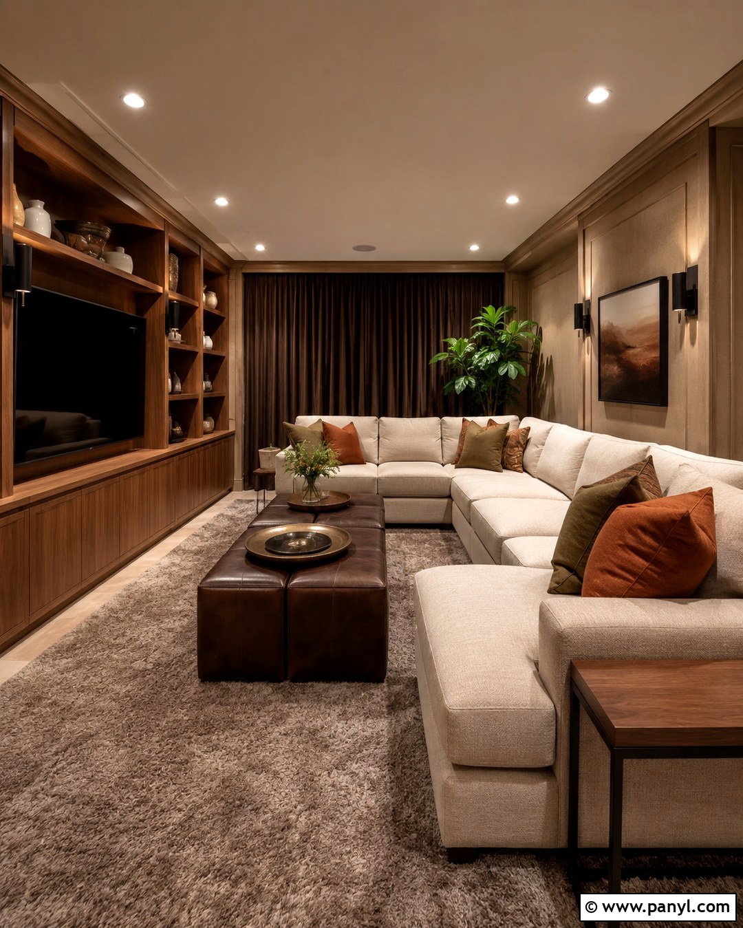 Walnut Beige Media Room Wall Color - 20 Brown Beige Wall Color Ideas