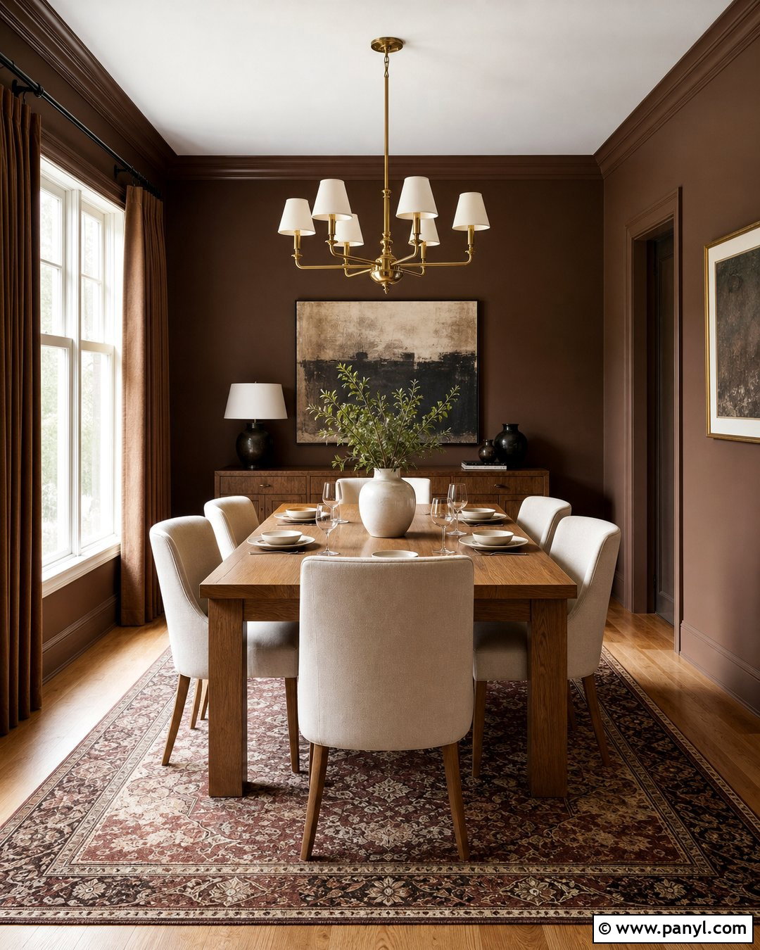 Walnut Brown Dining Room Walls - 25 Warm Brown Wall Color Ideas