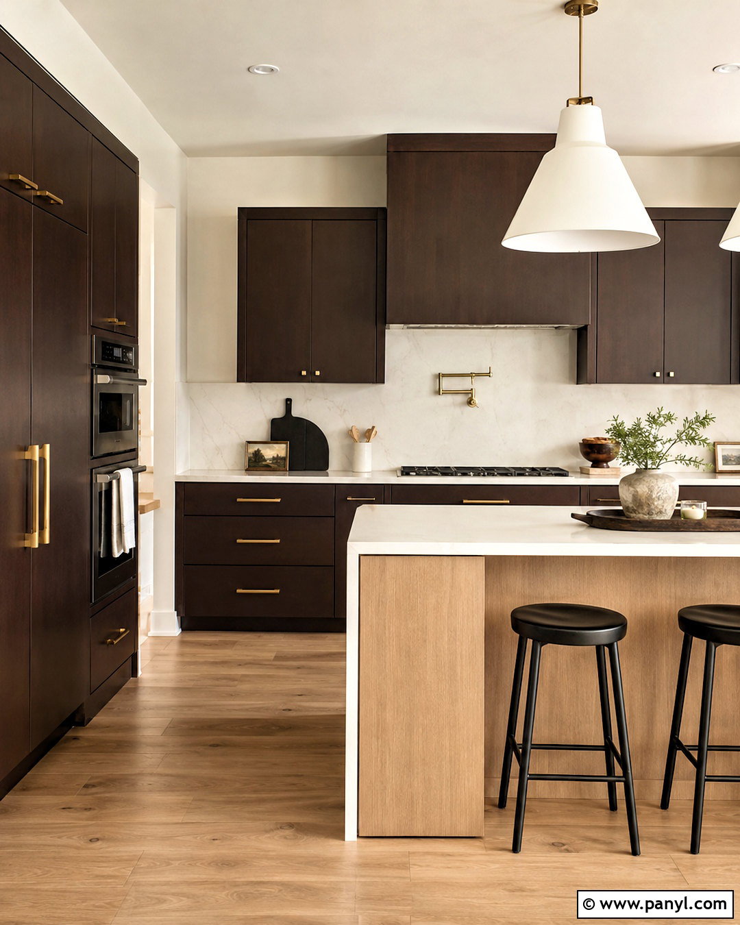 Walnut Brown Kitchen Cabinets - 20 modern kitchen cabinet colors