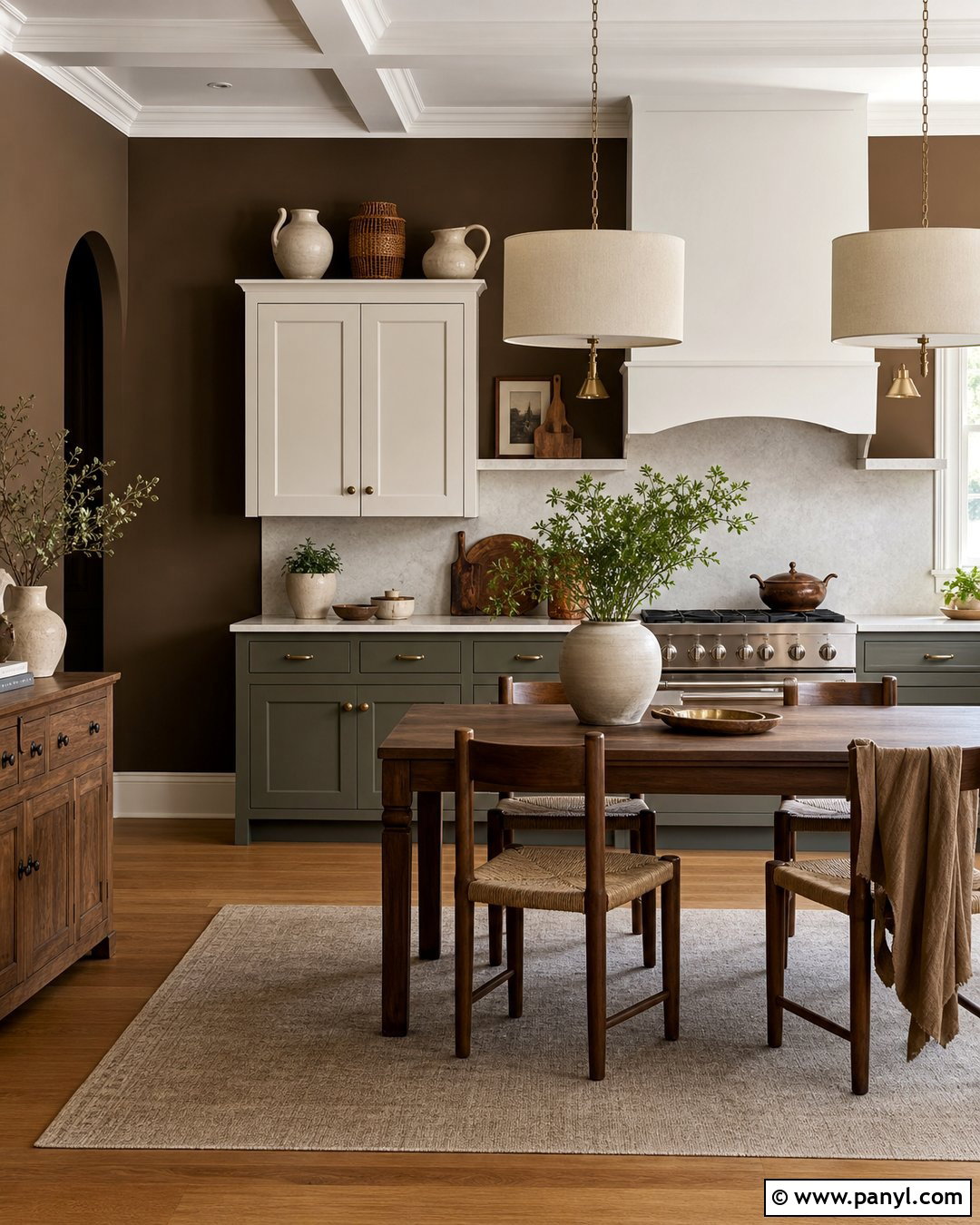 Walnut Brown Kitchen Walls - 20 Brown Kitchen Wall Colors