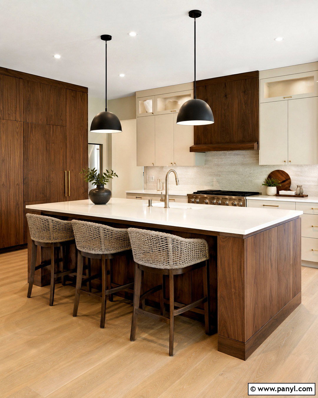 Walnut Cabinets With Agreeable Gray Walls - 20 cabinet color with agreeable gray walls