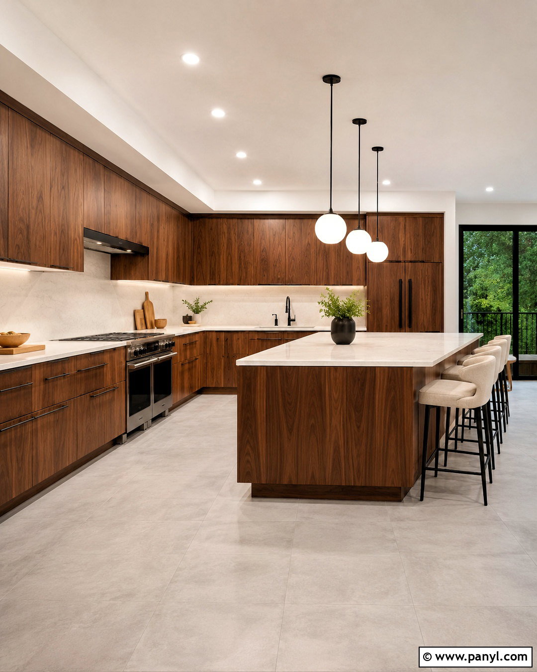 Walnut Cabinets With Light Grey Floors - 20 light grey floors kitchen ideas