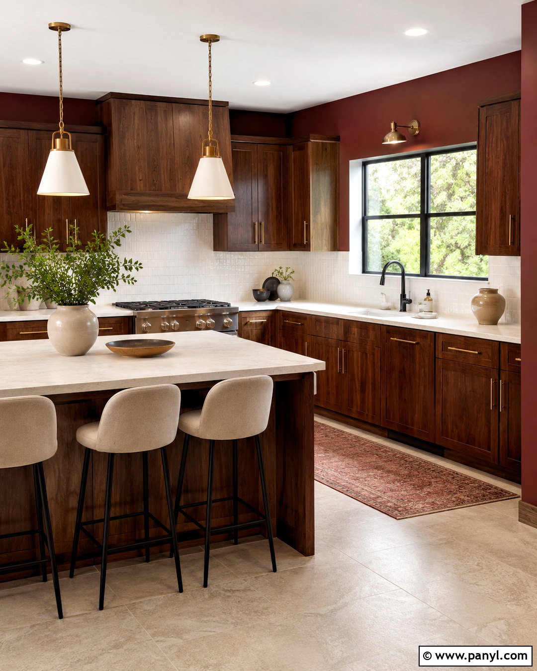 Walnut Cabinets With Red Walls - 20 What Color Cabinets Go With Red Walls