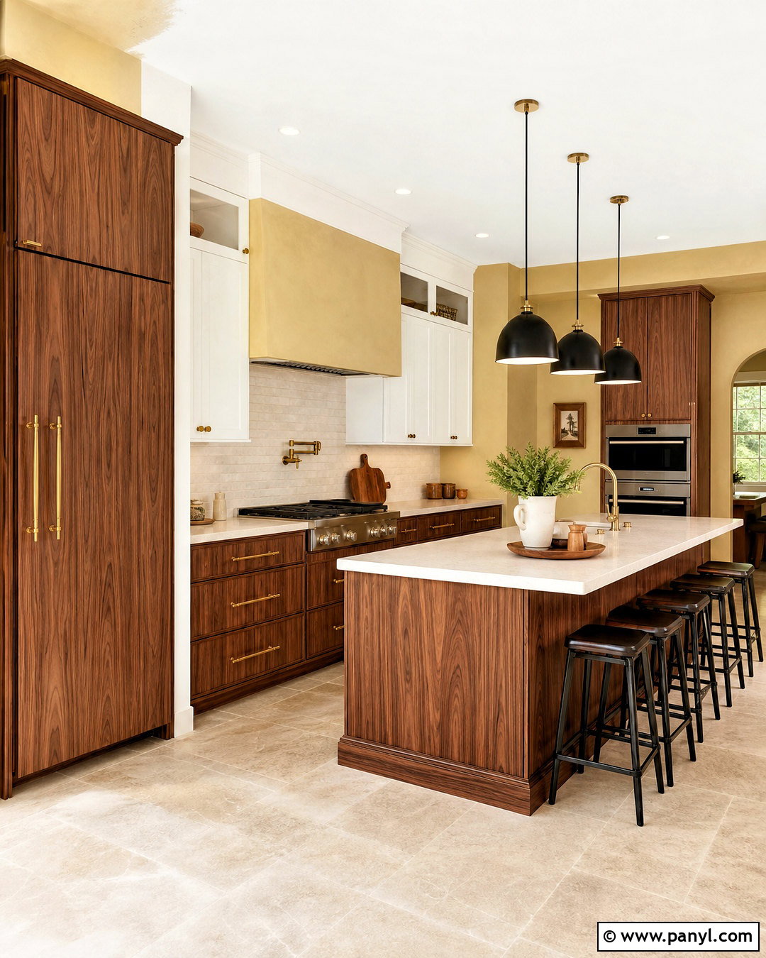 Walnut Cabinets With Yellow Walls - 20 what color cabinets go with yellow walls