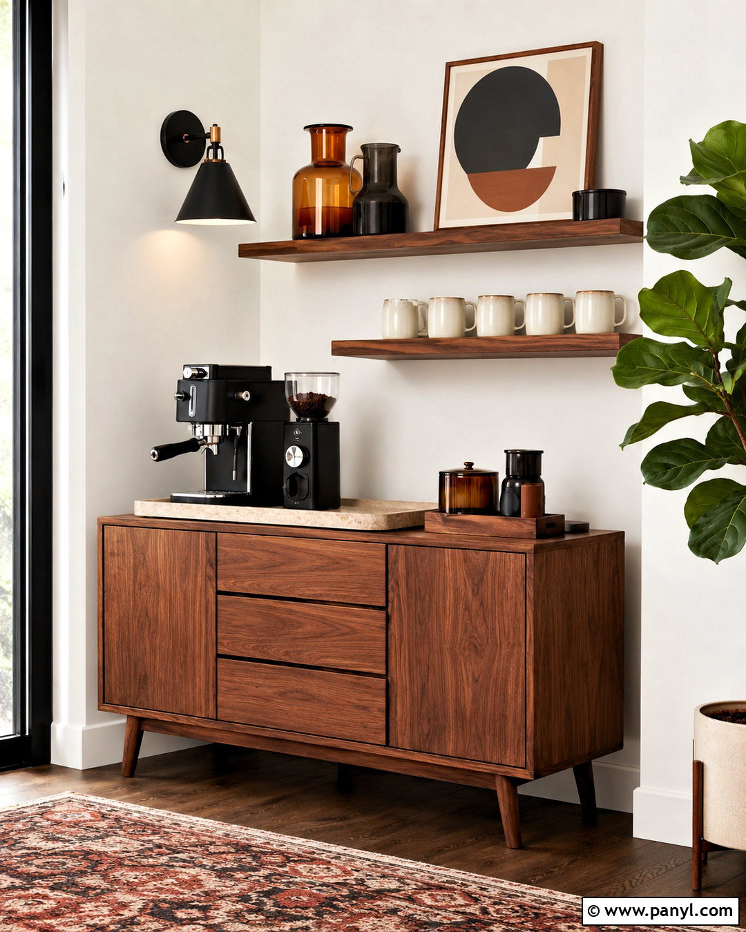 Walnut Coffee Bar - 20 coffee bar ideas modern ideas