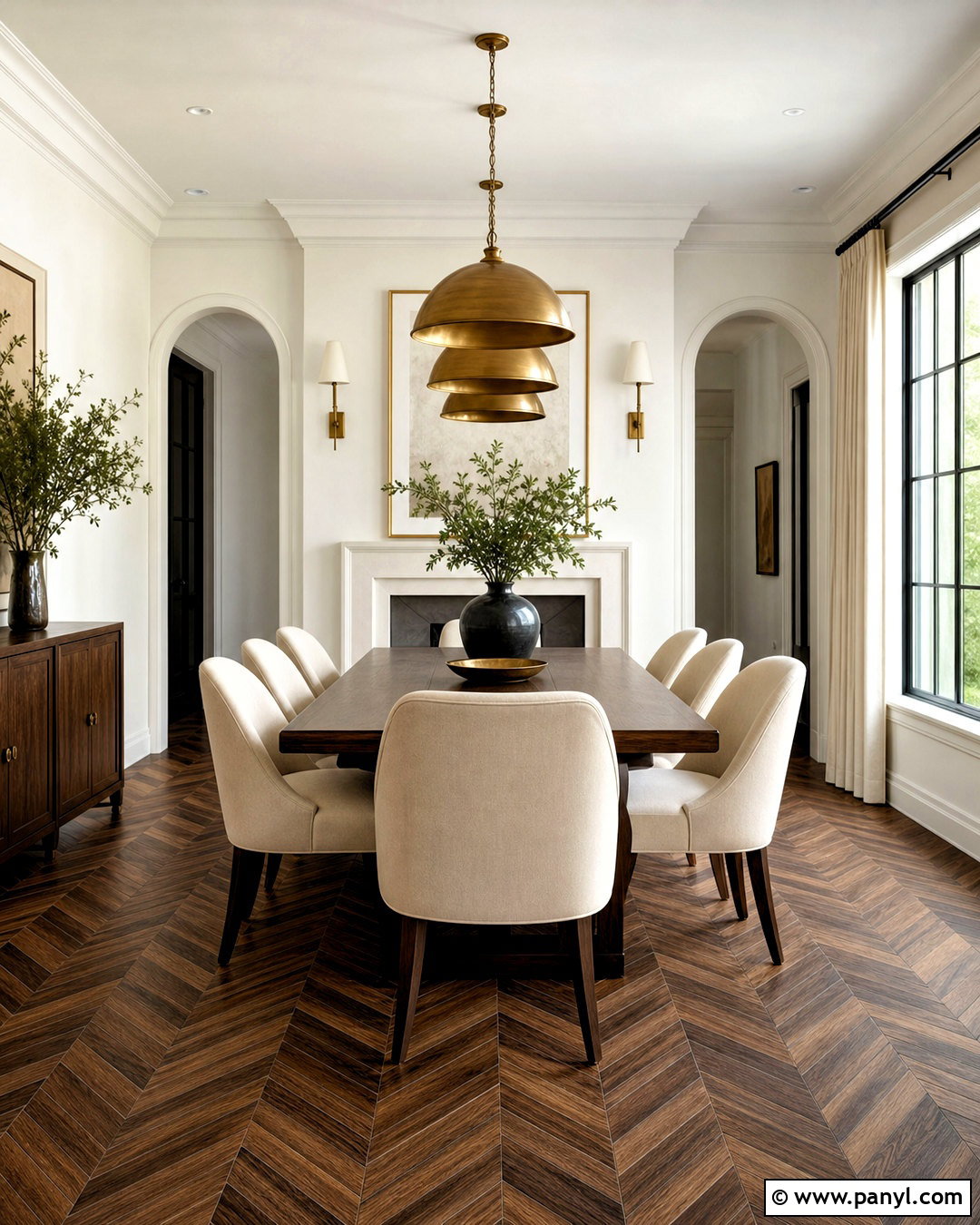 Walnut Herringbone Floor Tile - 20 latest tiles design for floor ideas