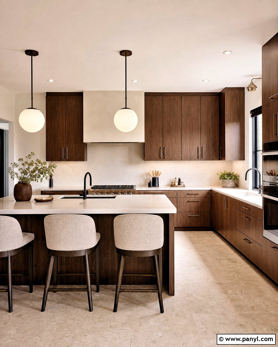 Walnut Kitchen Cabinets - 20 kitchen cabinet color ideas