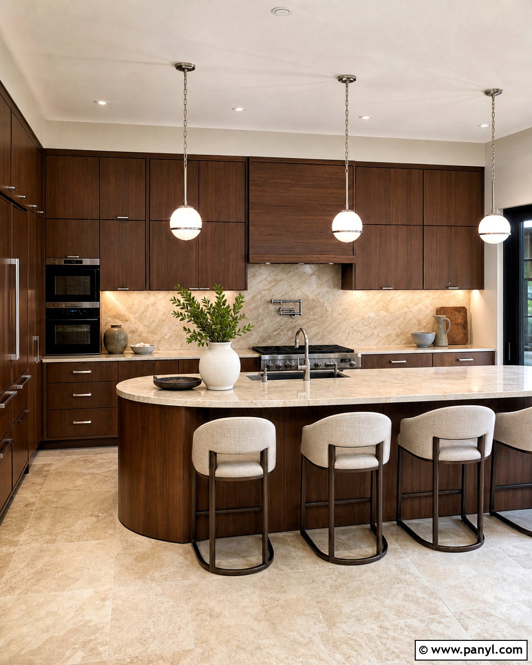 Walnut Kitchen - 20 kitchen aesthetic ideas
