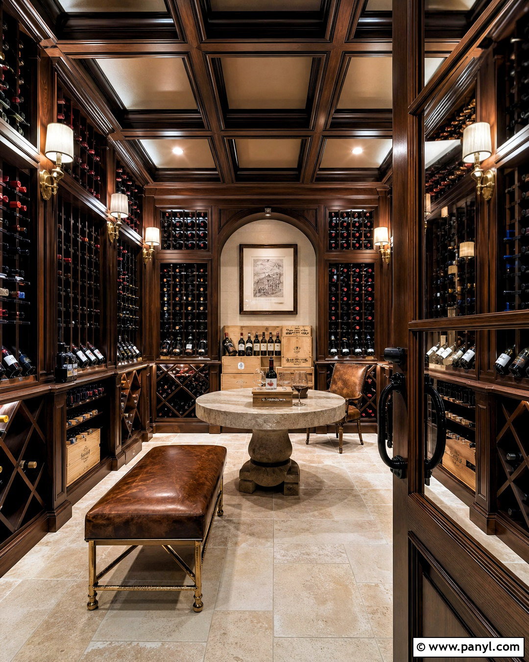 Walnut Wine Cellar - 20 high end custom residential wine cellars