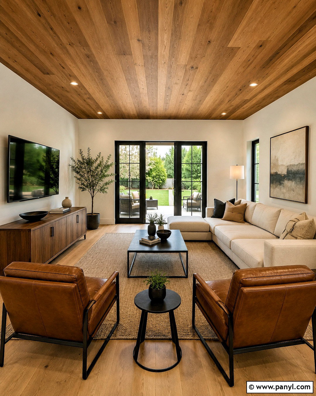 20 Brown Ceiling Living Room Ideas for a Dramatic Update
