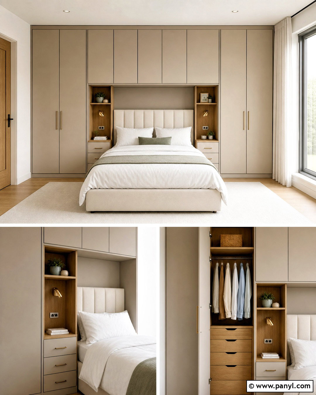 Wardrobe Around The Bed - 20 trending wardrobe design ideas